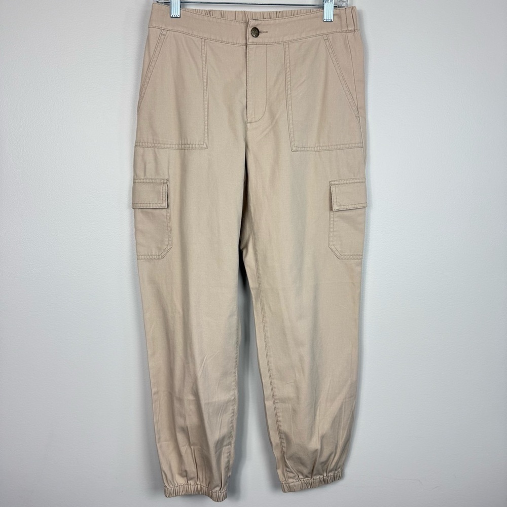 J. Crew Tan Cargo Jogger Pants Womens 4 Pockets Classic Preppy Light Brown